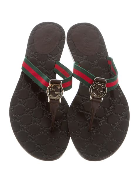 used web gucci sandals womens size 7|Gucci flat sandals.